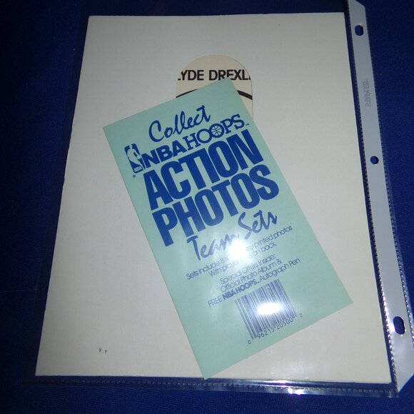 Vintage OFFICIAL NBA HOOPS BASKETBALL PRINT CLYDE DREXLER - TRAIL BLAZERS 1991 - Picture 4 of 4